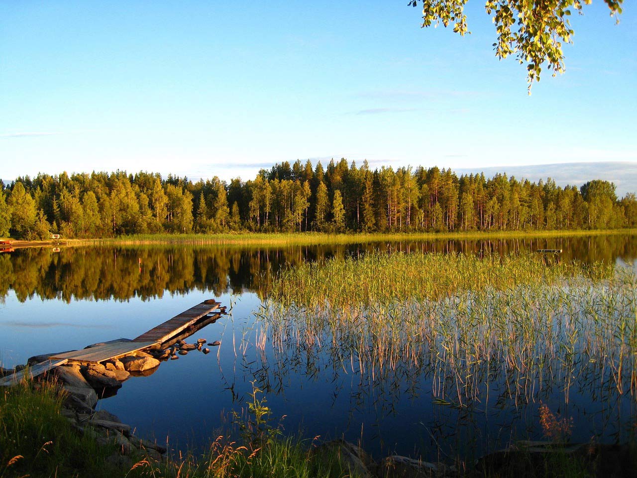 sjö-i-norrland, sommarkväll